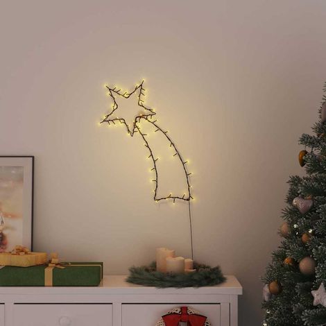 Lumières de Noël silhouette d'étoile filante 80 LED-Décoration de Fête pour Noël 782820 (1/5)