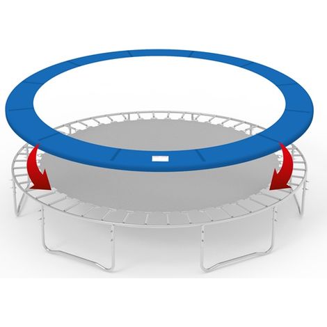 GALACTICA 14FT Outdoor Round Trampoline Replacement Pad Spring Cover Safety Padding Blue