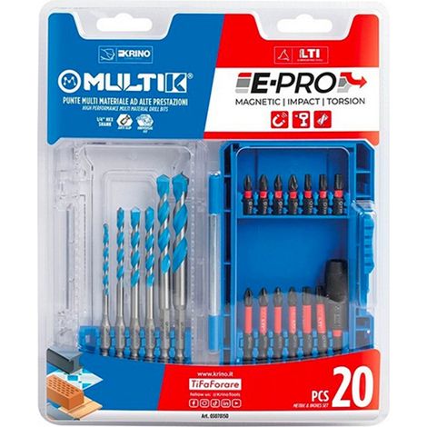SET PUNTE UNIVERSALI+INSERTI (20PZ) KRINO