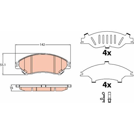 Plaquettes de frein avant GDB3633 TRW (1/5)