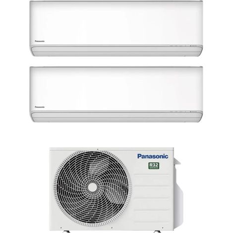 Panasonic Dual Split Inverter-Klimagerät Serie Etherea Weiß 9+12 mit CU-2Z50TBE R-32 Wi-Fi Integriert 9000+12000 Weiß