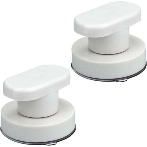 Lot de 2 poignées à ventouse pour siège de toilette, poignée de porte, tiroir à ventouse avec ventouse puissante pour porte en verre, miroir en verre pour salle de bain