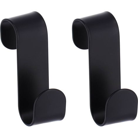 Set di 2 ganci in metallo da appendere alla struttura - nero opaco - Tendance (1/2)