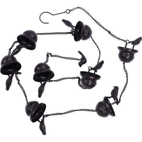 Iron rain chain for birds, efficient drainage, clear sound on the cups for decorating downspouts (1/5)