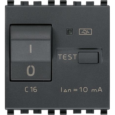 Interruttore MTDiff.1P+N C16 10mA grigio Vimar Eikon 20411.16