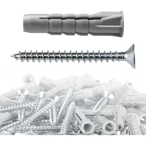 Chevilles Fisher UV en Nylon avec Expansion à 3 Secteurs, Multi-usages, de Haute Qualité Made in Italy - Diametre 6 mm. - 20 pièces (1/2)