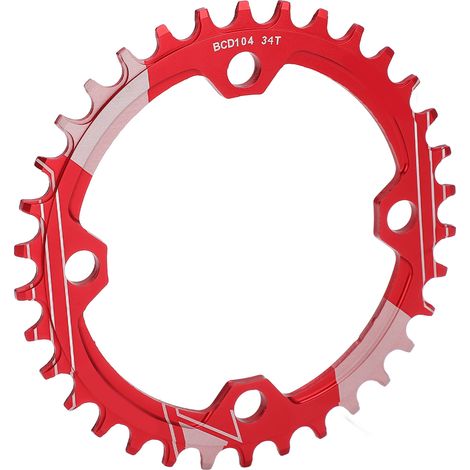 Plateau de VTT Lebycle 34T en alliage d'aluminium antirouille, à dents positives et négatives (1/5)