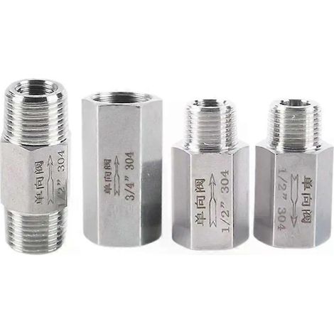 Rückschlagventil aus Edelstahl 304/316L, 1/8, 1/4, 3/8, 1/2, 3/4 Zoll, 1-Zoll-Gewinde, mit Innengewinde (1/4)