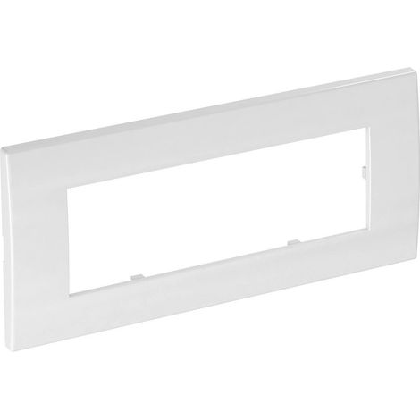 OBO Bettermann Marco de cubierta Modul 45, 3 tomas 84x185mm Policarbonato blanco puro RAL 9010, 6119372