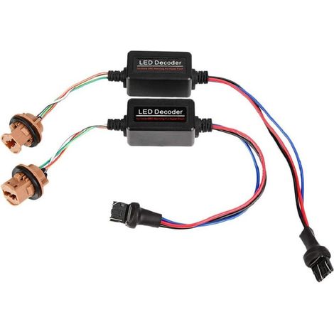 TRADE SHOP - Coppia Decodificatore Fari A Led Per Auto T20 Errori Centralina Antisfarfallio - (1/5)