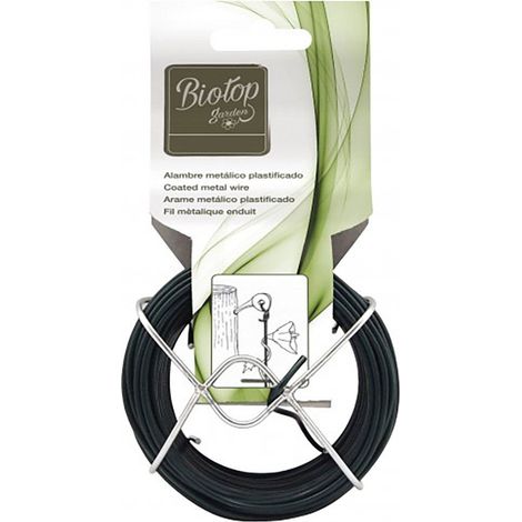 Alambre metálico plastificado verde, ø2 mm x 15 m