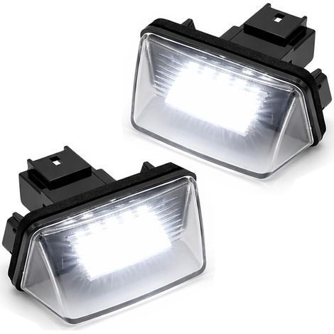 Stück LED-Kennzeichenleuchten für Peugeot 206, 207, 306, 307, 308, 406, 407, 5008, Partner, Citroen C3, C4, C5, Berlingo, Saxo, Xsara, OEM-Ersatz 6340A3, Xenon-Weiß, fehlerfrei (1/5)