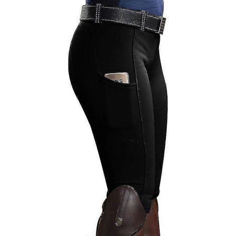 Pantalon d'équitation pour femme, legging de sport élastique à compression et taille haute (1/5)