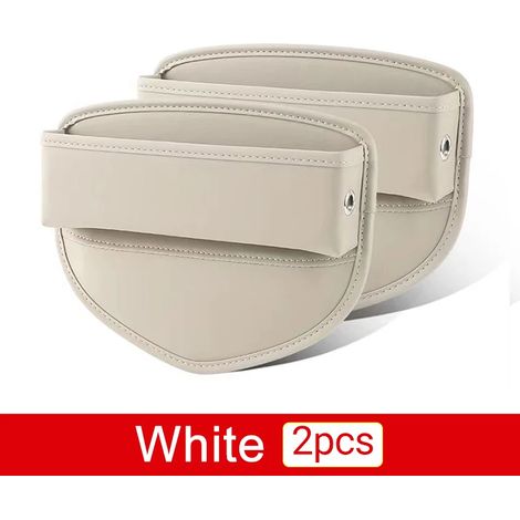 (Blanc, lot de 2) Boîte de rangement multifonctionnelle pour siège auto, support de téléphone, pochette de rangement pour Toyota Yaris Cross 2020-2024 (1/5)