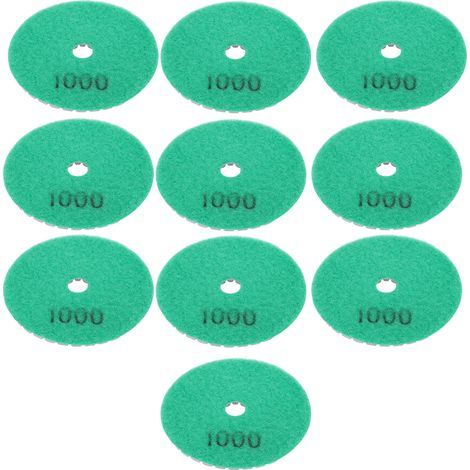 10 Stück 3-Zoll-Schleifscheiben/Polierpads (Diamant) für Marmor, Beton und Steine (1000er Körnung) (1/5)
