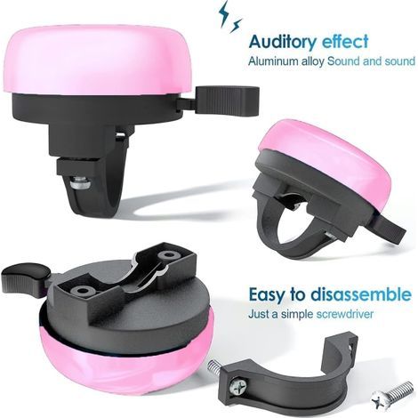 Sonnette de vélo, klaxon puissant et clair pour adultes et enfants, pour vélos de route et VTT, accessoires de vélo pour une sécurité optimale à vélo (1/4)