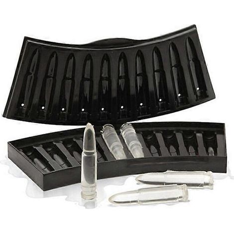 Moule à glaçons en silicone pour machine à glaçons  boissons glacées, whisky, cocktails, jus, etc. (cartouches pour AK47) (1/5)