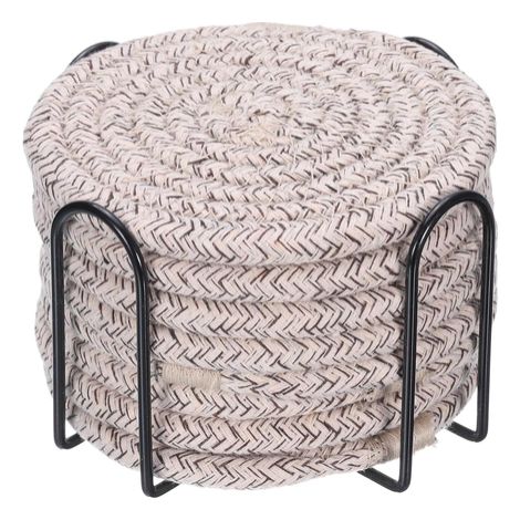 Estos versátiles posavasos pueden añadir un toque de elegancia a cualquier decoración interior (serie con estampado blanco, 1 juego). (1/5)