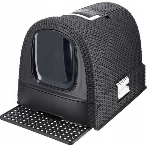 Curver Pet Life Katzentoilette + Spatel, Graphit (1/10)
