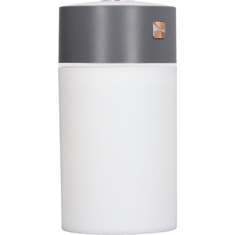 Kleiner 300-ml-Luftbefeuchter mit Kaltnebel, tragbarer Mini-Luftbefeuchter für den Schreibtisch mit farbigem Licht, für Auto, Zuhause, Büro und Reisen, Grau (1/5)