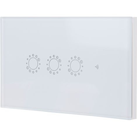 Interrupteur tactile intelligent blanc, télécommande sans fil Wi-Fi intelligente, compatible US et AU, 95-240 V CA (1/5)