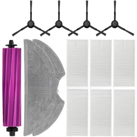 Compatible avec les accessoires du robot balayeur Eureka E20 plus, brosse à rouleau, brosse latérale, filtre HEPA, chiffon, sac à poussière (1/4)