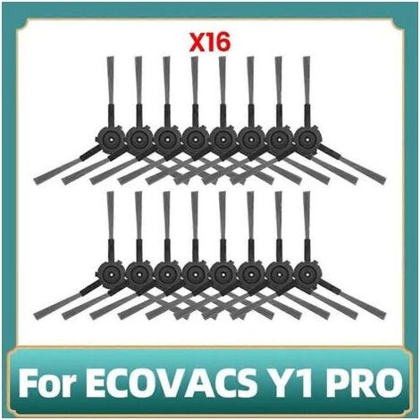 Lot de 16 brosses de nettoyage des bords pour aspirateur robot ECOVACS Y1 PRO - Pièces de rechange pour brosses latérales (1/5)
