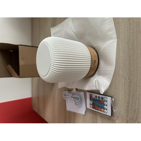 Lampe de chevet tactile effet bois LED 3W rechargeable sans fil design moderne ambiance chaleureuse pour chambre et salon (1/3)