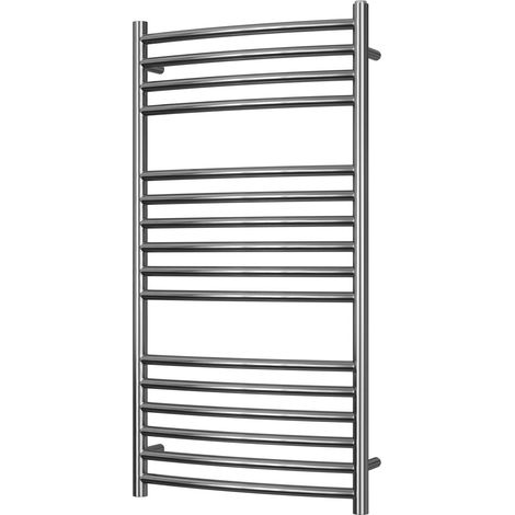 Aston - Stainless Steel Heated Towel Rail - H1000mm x W500mm - Curved (1/3)