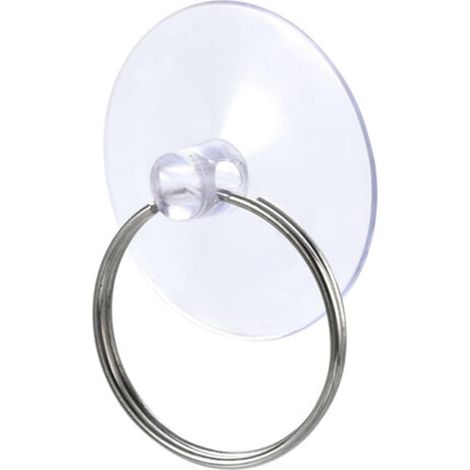 Lot de 10 ventouses transparentes avec fer pour crochets muraux en verre dans la cuisine, la salle de bain, 25 mm, 35 mm, 45 mm de diamètre (25 mm)