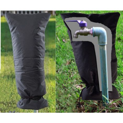 Couvercle antigel pour robinet, Couvercle de robinet d'eau plus épais Contre Gel Pluie Neige Couvre-Robinet Jardin Cour Couverture Robinet Externe, noir (20x5133cm (1/5)
