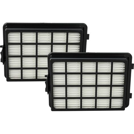 vhbw 2x filtro sostituisce Samsung DJ97-01962A per aspirapolvere - filtro HEPA/a pieghe piatte nero / bianco