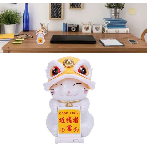 [Figurine automobile] + [Ornements pour dashboard] + [Lion Dance Cat] + [Solaire, Nodding] (1/5)