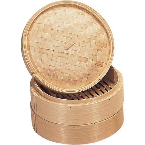 Bambus-Dampfgarer, 15 cm, Küchenutensil, für Gemüse, Pfannkuchen, Beige