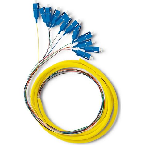 Qoltec 12 x Pigtail in fibra ottica SC/UPC  Monomodale  G657A2  2 m (1/4)