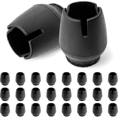Protection Pied de Chaise, Tampon Chaise, 32 Pièces Table Antidérapant Caoutchouc de Chaise Pieds Anti-Scratches Feet Pads Protecteur avec Feutre Protecteur Caoutchouc Chaise Casquettes (12-16mm) (1/4)