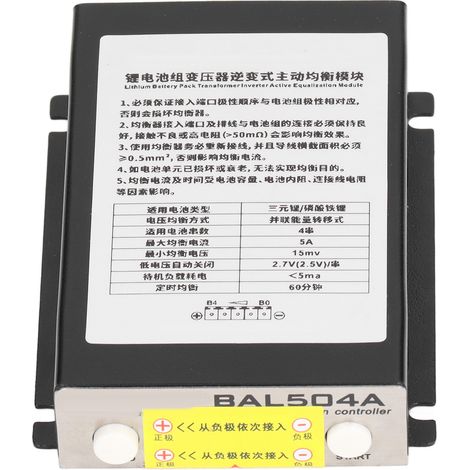 Égaliseur actif de batterie 5A 4S, module d'équilibrage de tension pour cellules, kit de régulateur de charge Li-ion, accessoire de maintenance. (1/5)