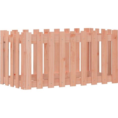 Jardinière bac lit surélevé plantes fleurs terrasse jardin de jardin design de clôture bois douglas massif marron