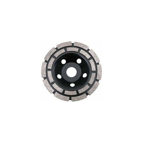 Disque Diamant, Diamant à Meuler Béton 125 x 22,2 mm Double Rangée, Meule Diamantée Universelle pour Poncer Béton, Pierre, Granit Chape, Maçonnerie, Usage Universel