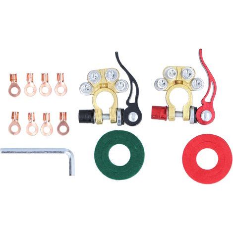 Kit de pinces de connecteur positif et négatif à 4 voies, Terminal de batterie à dégagement rapide, 13 pièces (1/5)