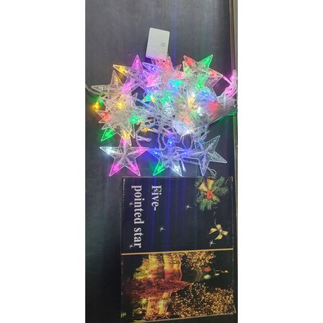 Guirnalda de luces para árbol de Navidad con estrellas múltiples 90443