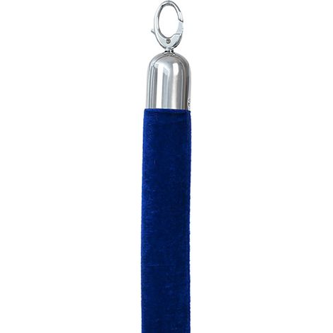 corde velours pour poteau classique - Embouts chrome - 150cm - Securit (1/4)