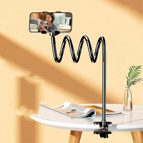 support Tlphone Avec Col De Cygne De, Support De Tlphone Pliable Rotation 360 Rglable Pour Iphone Series/samsung/huawei/google Pixel Et 80 Cm De L (1/5)