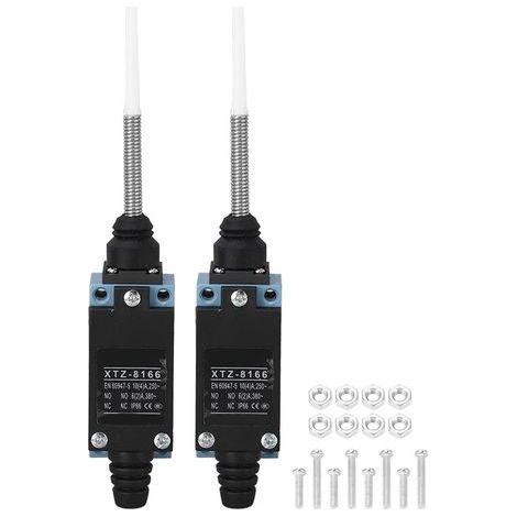 Federbelasteter Momentan-Endschalter, 2 Stück, selbstrückstellend, Schutzart IP66, flexibler Spulenstift, Schaltweg 250–380 V (1/5)