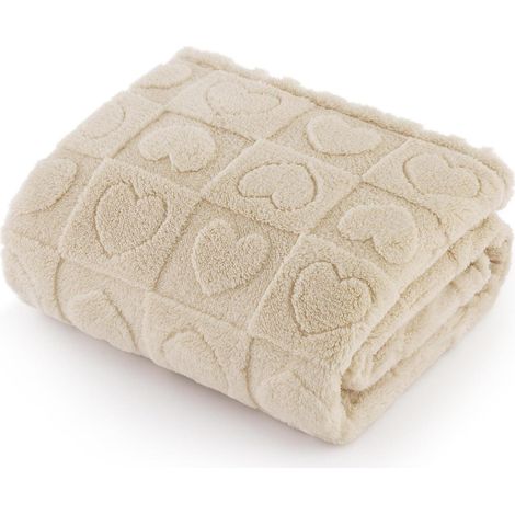 Hundedecke 203x152 cm waschbar Coral Fleece Twin (203x152cm) Cremeweiß (1/5)