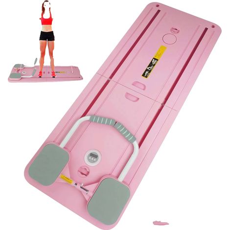 Planche d'exercice multifonctionnelle, rebond automatique, entraînement de la force du tronc, Rose (1/2)