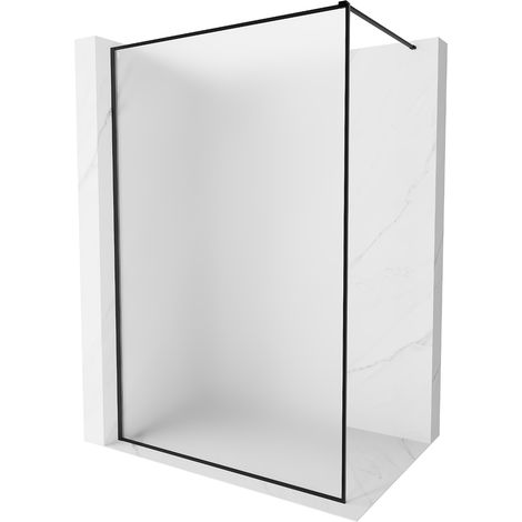 Mexen Kioto-XF Duschwand Walk-in mit Rahmen 160 x 202 cm, mattiert 10 mm, schwarz - 800-160-104-70-30-X (1/5)