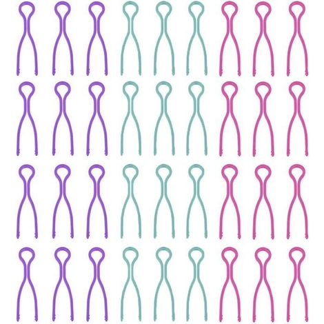 (Lila, Rosa, Grün) 60 Garnrollenclips – Kunststoff – 3 Farben – Nähorganizer (1/4)