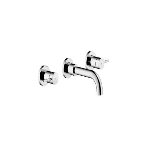 Parte esterna batteria 3 fori a parete per lavabo. Nobili serie VELIS VE125298/ECR  Cromato - Ottone