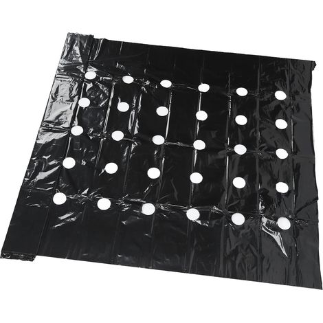 Mantillo perforado para invernaderos, película de mantillo perforada de PE, película de lámina negra, película de mantillo para exportación agrícola, película de polietileno perforada (0,95  10 m) (1/5)